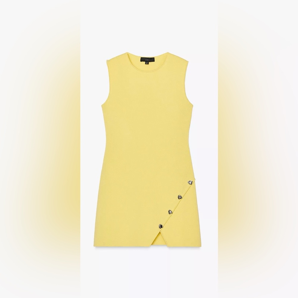 Zara Irregular Button Knit Dress